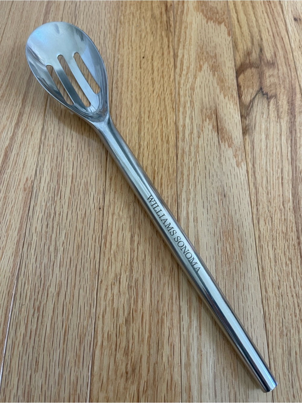 Williams Sonoma Polished Stainless Slotted Serving Spoon - Silver